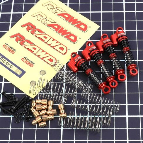 RCAWD RC Shocks for Hobby Plus CR-18P Rock Van,Trail Hunter, T-Hunter Upgrades, Aluminum Front Rear RC Shocks Damper Parts for #240071#240012 Blue in Kuwait