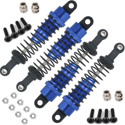 4 pcs Aluminum Oil adjustable 70mm shock absorber damper for rc car 1/16 Hsp hip losi buggy truck hop-up upgrade parts (Navy Blue) in Saudi Arabia