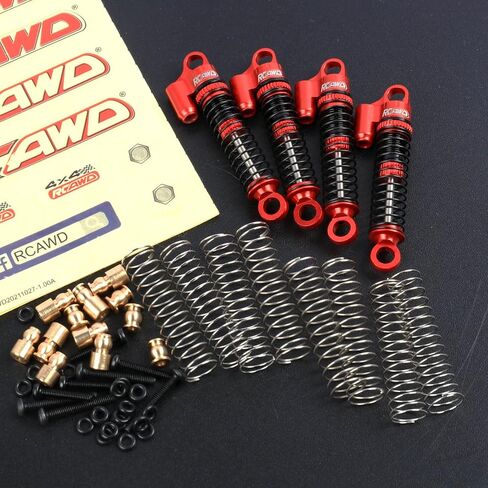 RCAWD RC Shocks for Hobby Plus CR-18P Rock Van,Trail Hunter, T-Hunter Upgrades, Aluminum Front Rear RC Shocks Damper Parts for #240071#240012 Blue in Kuwait