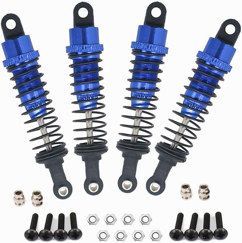 4 pcs Aluminum Oil adjustable 70mm shock absorber damper for rc car 1/16 Hsp hip losi buggy truck hop-up upgrade parts (Navy Blue) in Saudi Arabia