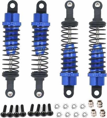 4 pcs Aluminum Oil adjustable 70mm shock absorber damper for rc car 1/16 Hsp hip losi buggy truck hop-up upgrade parts (Navy Blue) in Saudi Arabia