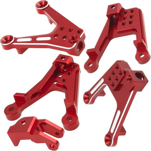 Sharego 4pcs الألومنيوم الخلفي الصدمة الصدمة الأطواق الصدمة Mount Mount مع محوري SCX10 II 90046 90047 1/10 المقياس الزاحف جزء (Silver) in Kuwait