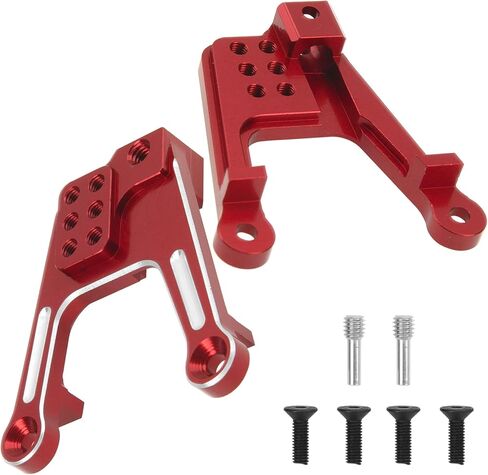 Sharego 4pcs الألومنيوم الخلفي الصدمة الصدمة الأطواق الصدمة Mount Mount مع محوري SCX10 II 90046 90047 1/10 المقياس الزاحف جزء (Silver) in Kuwait