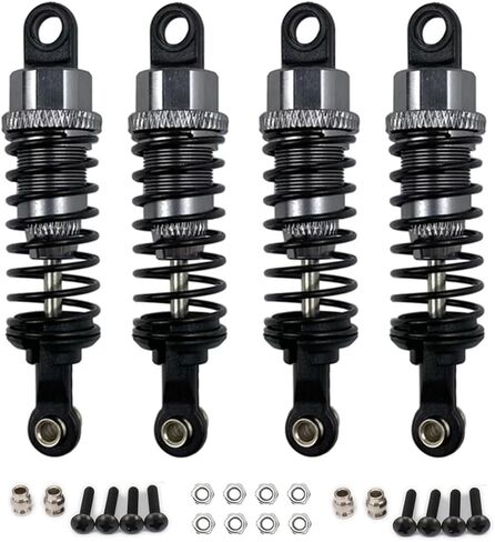 4 pcs Aluminum Oil adjustable 70mm shock absorber damper for rc car 1/16 Hsp hip losi buggy truck hop-up upgrade parts (Navy Blue) in Kuwait