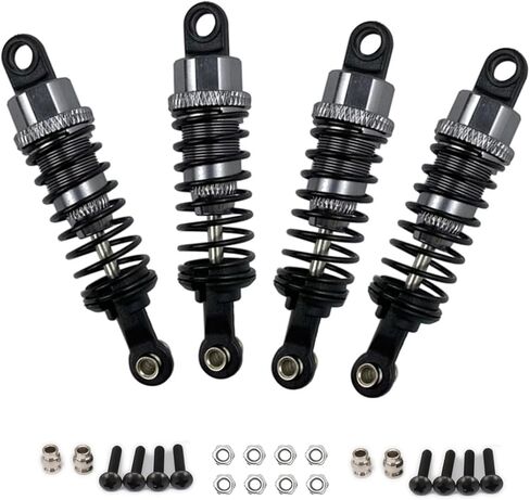 4 pcs Aluminum Oil adjustable 70mm shock absorber damper for rc car 1/16 Hsp hip losi buggy truck hop-up upgrade parts (Navy Blue) in Kuwait