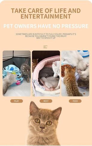 Dog Playpen Indoor/Outdoor,Cat Delivery House Removable Top,Pet Playpen Collapsible with Carrying Case No Assembly Required Pet Tents for Dogs/Cats/Rabbits (Grey, Small, 1) in Saudi Arabia