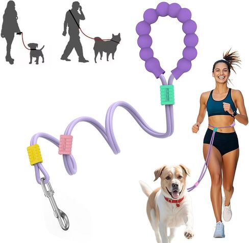 Anlitent Double Dog Leashes for Small Medium Large Sized Dogs Heavy Duty Hands-Free Walking Leash, Rope Dog Lead with Comfort Handle, Multi-Function Leads Adjustable Length Long 5ft(Blue) in Saudi Arabia