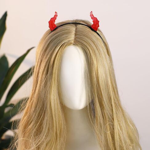 MOSTORY Black Demon Horns Headband - Handmade Devil Horn Headband Gothic Horn Hairband with Clips Dark Hairhoop for Renaissance Halloween Cosplay Masquerade Witch Photo Shoot in Saudi Arabia