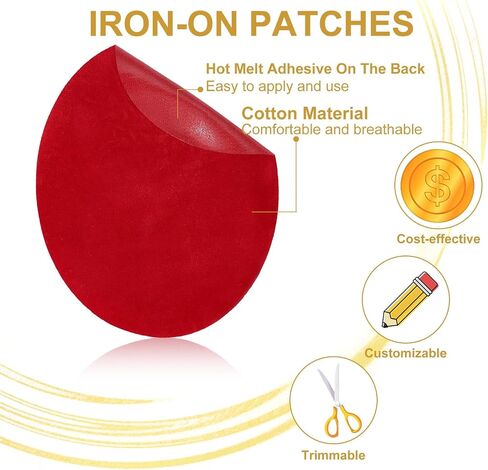 بقع Patikil Iron-On 4.3 "By 5.5" ، 6 حزمة كوع بيضاوي كوع إصلاح الركبة تصحيحات من جلد الغزال القمصان لقميص جينز سترة إصلاح مجموعة تزيين ، الجمال in Kuwait