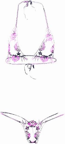 Sexy Women Bra+Brief Set Various Designs/Colors Perfect for Weddings/Valentines/Birthday/Special Occassion (Pink Flower, One Size) in Saudi Arabia