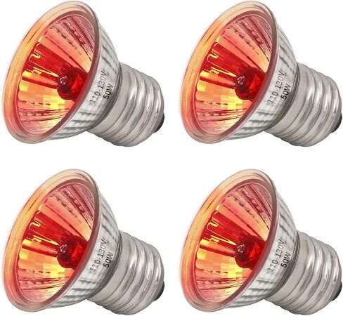4 Pack UVA Infrared Reptile Heat Bulbs,Turtle Heat Lamp for Reptile and Amphibian Tanks,Terrariums and Cages,Night Red Heat Lamp Bulbs for Chickens Coop Brooder (RED Light, 50W) in Saudi Arabia
