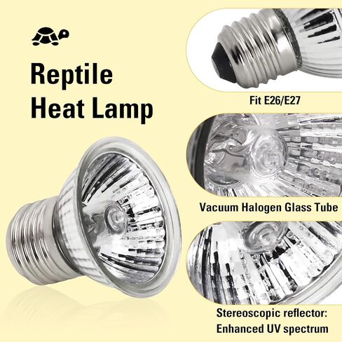 4 Pack UVA Infrared Reptile Heat Bulbs,Turtle Heat Lamp for Reptile and Amphibian Tanks,Terrariums and Cages,Night Red Heat Lamp Bulbs for Chickens Coop Brooder (RED Light, 50W) in Saudi Arabia