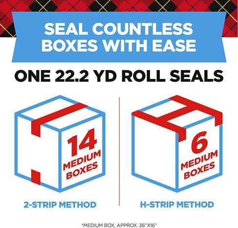 Scotch Heavy Duty Shipping Packing Tape, Clear, Holiday Shipping Supplies, 1.88 in. x 22.2 yd., 6 Tape Rolls with Dispensers (Pack of 6) in Saudi Arabia