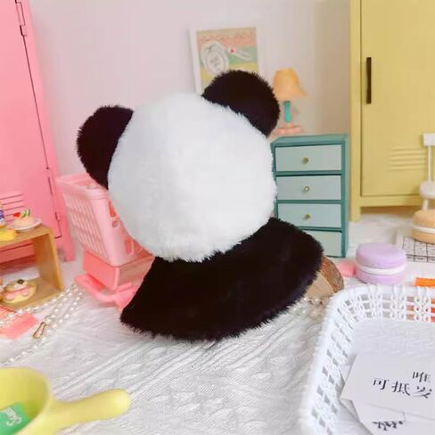 niannyyhouse 10cm Plush Doll Clothes Loose Shawl Cat Puppy Panda Bear Vest Doll Accessories Dress Up (Black) in Kuwait