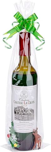 Awpeye Cellophane Bags 25 Pack, Cellophane Gift Bags, Cellophane Wide Clear Bags For Mugs, Wine Bottles And Small Baskets 2 Mil Thick in Saudi Arabia