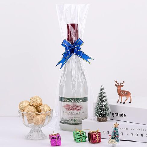 Awpeye Cellophane Bags 25 Pack, Cellophane Gift Bags, Cellophane Wide Clear Bags For Mugs, Wine Bottles And Small Baskets 2 Mil Thick in Saudi Arabia