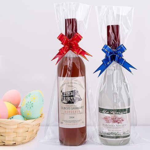 Awpeye Cellophane Bags 25 Pack, Cellophane Gift Bags, Cellophane Wide Clear Bags For Mugs, Wine Bottles And Small Baskets 2 Mil Thick in Saudi Arabia