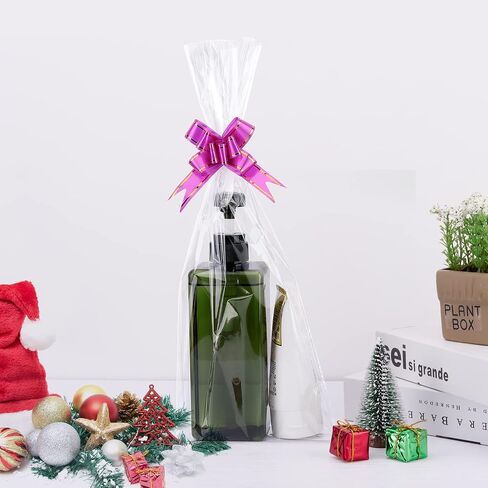 Awpeye Cellophane Bags 25 Pack, Cellophane Gift Bags, Cellophane Wide Clear Bags For Mugs, Wine Bottles And Small Baskets 2 Mil Thick in Saudi Arabia