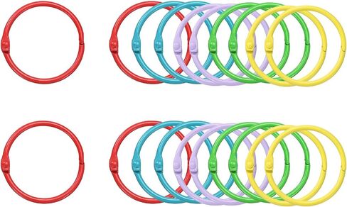 HARFINGTON 20pcs Binder Rings 1.5 Inch Loose Leaf Binder Ring Metal Book Rings Colorful Loose Leaf Rings for Index Cards Keychain Key Notebook Rings for Home Office in Saudi Arabia