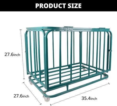 Sports Equipment Organizer Foldable Mental Sports Ball Storage Cart with Lid and Wheels Rolling Ball Cart for Gym, School, Indoor and Outdoor, Black in Kuwait