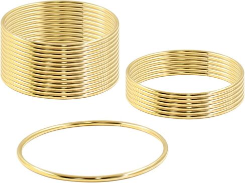 Waziaqoc 20 PCS حلقات الماسك الحلم ، حلقات حرفة معدنية 3 بوصة ، خواتم Macrame Silver للحرف اليدوية DIY ، Macrame & Dream Casher Supplies in Kuwait