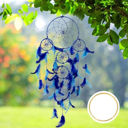 Waziaqoc 20 PCS حلقات الماسك الحلم ، حلقات حرفة معدنية 3 بوصة ، خواتم Macrame Silver للحرف اليدوية DIY ، Macrame & Dream Casher Supplies in Kuwait
