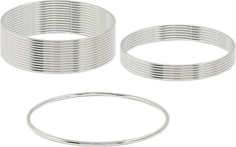 Waziaqoc 20 PCS حلقات الماسك الحلم ، حلقات حرفة معدنية 3 بوصة ، خواتم Macrame Silver للحرف اليدوية DIY ، Macrame & Dream Casher Supplies in Kuwait