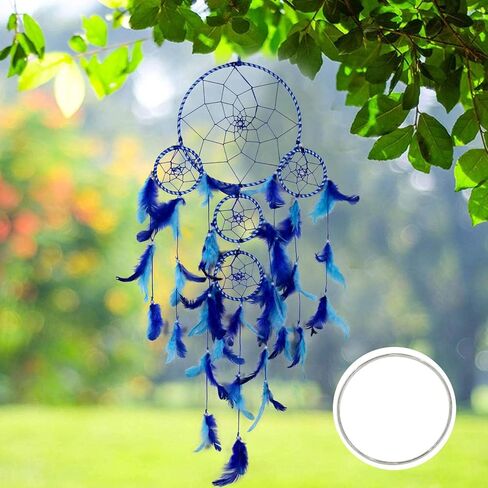 Waziaqoc 20 PCS حلقات الماسك الحلم ، حلقات حرفة معدنية 3 بوصة ، خواتم Macrame Silver للحرف اليدوية DIY ، Macrame & Dream Casher Supplies in Kuwait