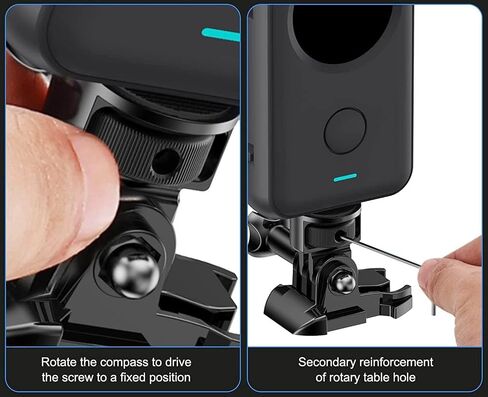 محول حامل ثلاثي للكاميرا من الألومنيوم من VIZEMO مقاس 1/4 بوصة - 20 حامل محول متوافق مع كاميرات Gopro Action Insta360 وغيرها من الملحقات القياسية 1/4، محول تركيب ربع بوصة لنظام GoPro البيئي in Kuwait