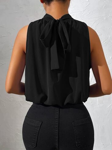 SOLY HUX Womens Halter Tops Sleeveless High Neck Summer Crop Tops Dressy Casual Blouses in Saudi Arabia