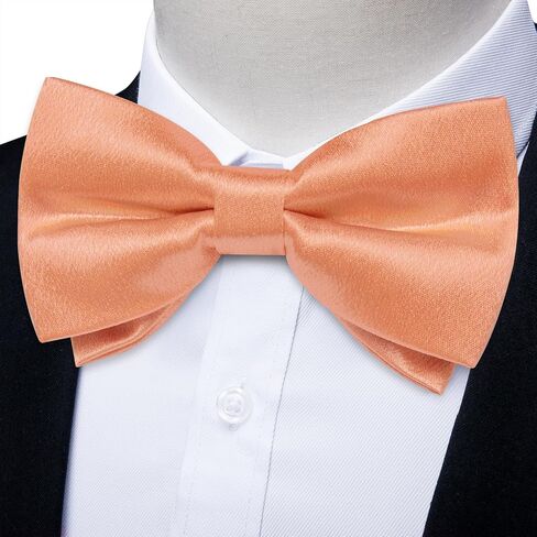 DiBanGu Mens Purple Satin Bowties Woven Ajustable Bow Tie Solid Color Pre Tie Bow Tie Handkerchief Set in Kuwait