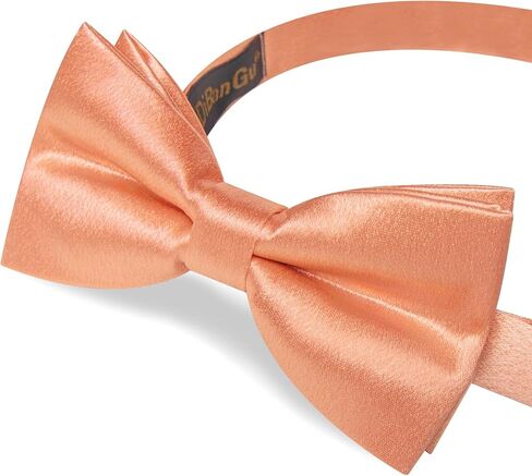 DiBanGu Mens Purple Satin Bowties Woven Ajustable Bow Tie Solid Color Pre Tie Bow Tie Handkerchief Set in Kuwait