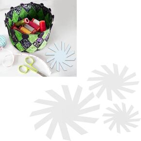 Storage Basket Cutting Ruler , Repeatable PET 3Pcs Accurate Woven Spiral Storage Basket Template Set , Spiral Basket Template for Knitting