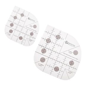 Dicosmetic 2 أنماط منحنية حاكم ركن 2pcs الحكام اللحف الأكريليك خياطة حاكم خياطة الحاكم أدوات الحكام الشفافة متعددة الوظائف للمشاريع الحرفية DIY خياطة