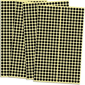 1/4" White Dot Stickers，30sheets / 14280pcs White Circle Stickers Removable Color Coding Labels, Small Circle Stickers 6mm Dot Stickers, Round Circle Stickers (White)