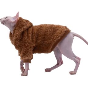 ملابس قطة Duomasumi بدون شعر دافئة ، ملابس قطة مريحة لقطط Sphynx ، القطط Devon ، القطط الكورنيش والقطط الصغيرة (الوردي ، x-large)