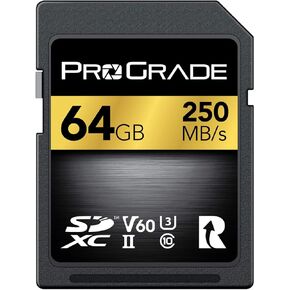 SD UHS-II 128GB Card V60 –Up to 130MB/s Write Speed and 250 MB/s Read Speed | for Professional Vloggers, Filmmakers, Photographers & Content Curators – by Prograde Digital