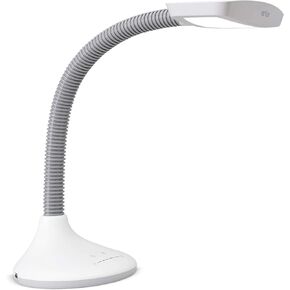 Verilux Smartlight مصباح مكتب LED الكامل الطيف مع سطوع قابل للتعديل ، مرن rososeneck وموانئ شحن USB المتكاملة - يقلل من إجهاد العين والتعب - مثالي للقراء والفنانين والحرفيين