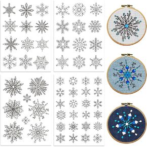 Globleland 4 Sheets Christmas Snowflake Stick و Schitch Water Dolluizer Hand Hand Hand Thereviper