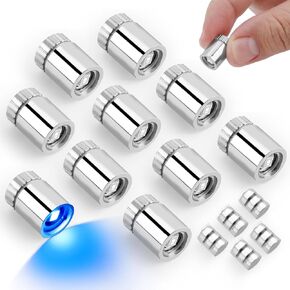 10pcs Mini LED Lights for Crafts, Small Battery Powered Balloon Lights Miniature Micro Electric LED Lights for Paper Lantern Party Decoration Crafts Models Dollhouse Accessories (Blue Light)