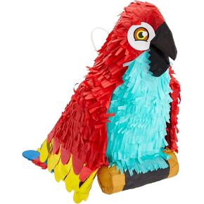 زرقاء Panda Parrot Paper Pinata لعيد ميلاد القراصنة ، صغير (16.5x12x7 بوصة ، 5 رطل)