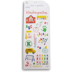 Kindergarten Stickers for Crafting, Scrapbooking, Photo Album Decor - 21 Pc