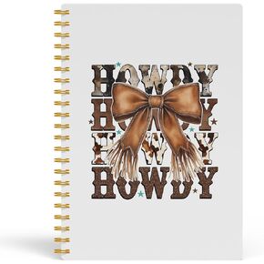 Retro Western Cowgirl Spiral Noteboor ، Howdy Cowgirl Journal with Bow ، Howgirl Homps for Women ، Western Western Supplies ، Howgirl Hompts ، Western Journal 5.5 × 8.3 بوصة