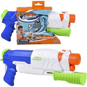 Nerf Super Super Scatter Scatter Blast Water Blaster ، 5 تيارات من الماء ، وعمل المضخة ، ولعب الأطفال في الهواء الطلق ، والهدايا للفتيان والبنات البالغ من العمر 6 سنوات