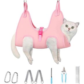 Supet Dog Grooming Hammock, Helpful Hammock for Nail Trim, Restraint Sling for Nail Clipping, Cat Grooming Hammock for Dog Pet to Nail Trimming