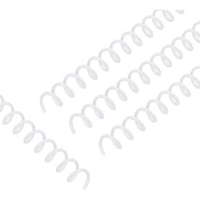 PATIKIL 20 Pack Place Splish Spiral Linding Folls ، 8mm (5/16 ") ملفات ملزمة 40 ورقة حلزونية الحلقات 3: 1 درجة للفصول الدراسية ، أبيض