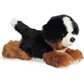 Aurora® رائعتين Mini Flopsie ™ Bernie Mountain Dog ™ محشو - سهولة مرحة - رفاق خالدة - أسود 8 بوصات