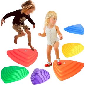 Stepping Stones for Kids ، 6 PCS Toddler Steping Stones Non-Slip Evening Balance Stone to 220 IBS Steps for Kids Vene