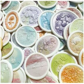 ملصقات ختم الشمع 50pcs للادعاء DIY DIY ، عشوائي 50pcs (أ)