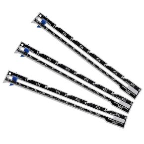 3pcs مقياس Sliding Sliding Rucing ، أداة قياس الخياطة المعدنية لقياس خياطة الحياكة لقياس Hemming